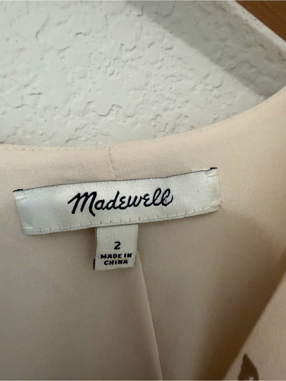 Madewell Silk Floral Wrap Midi Dress Size 2 Cream Short - Picture 9 of 11